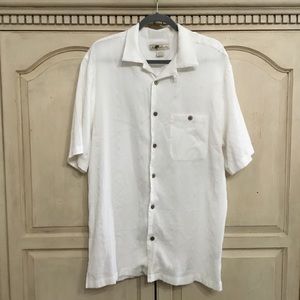 Joe Marlin Men’s Cream Short Sleeve Button Down Shirt Size XL EUC